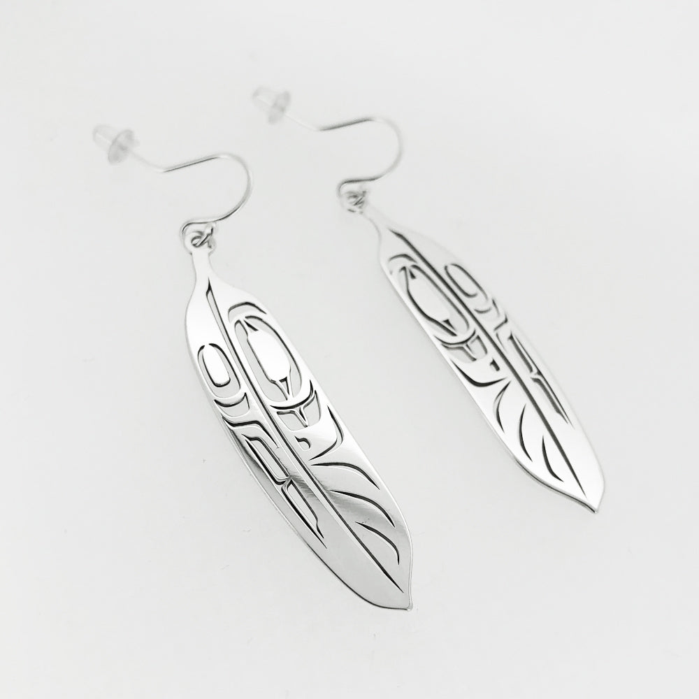 Boucles d'oreilles en plumes d'aigle