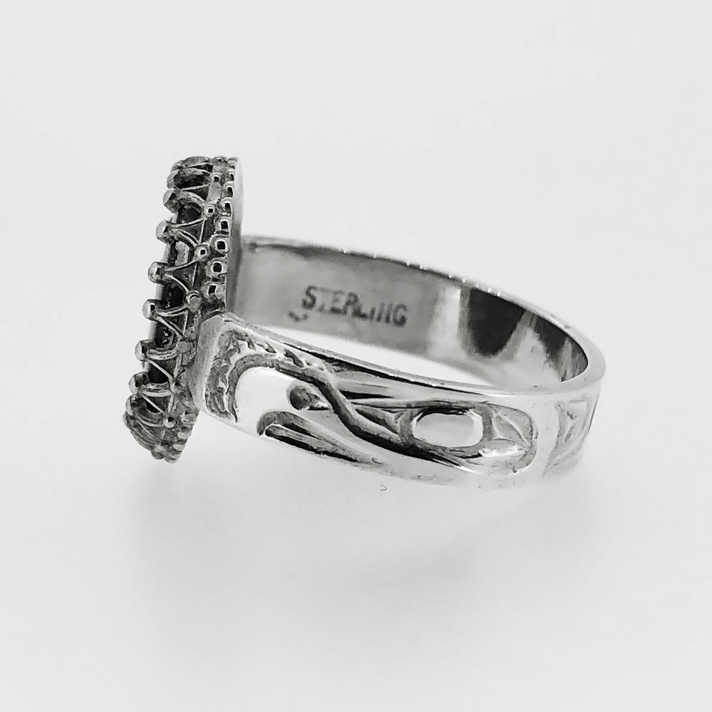 Eagle Ring with Ammolite