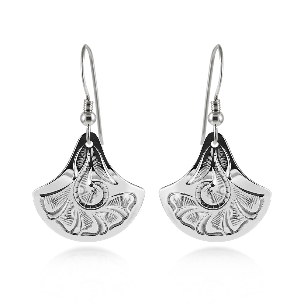 Boucles d'oreilles éventail floral