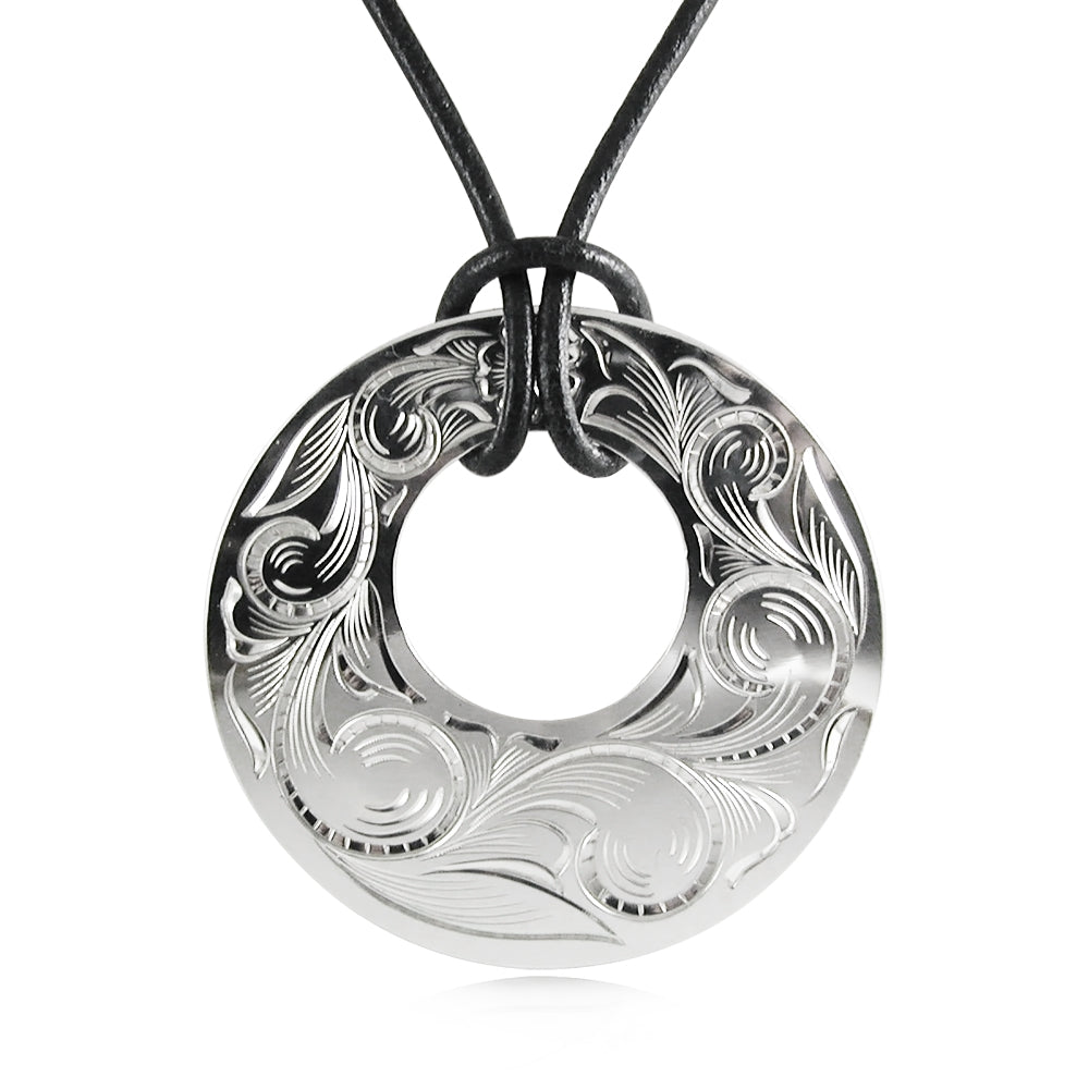 Pendentif en forme de créole florale