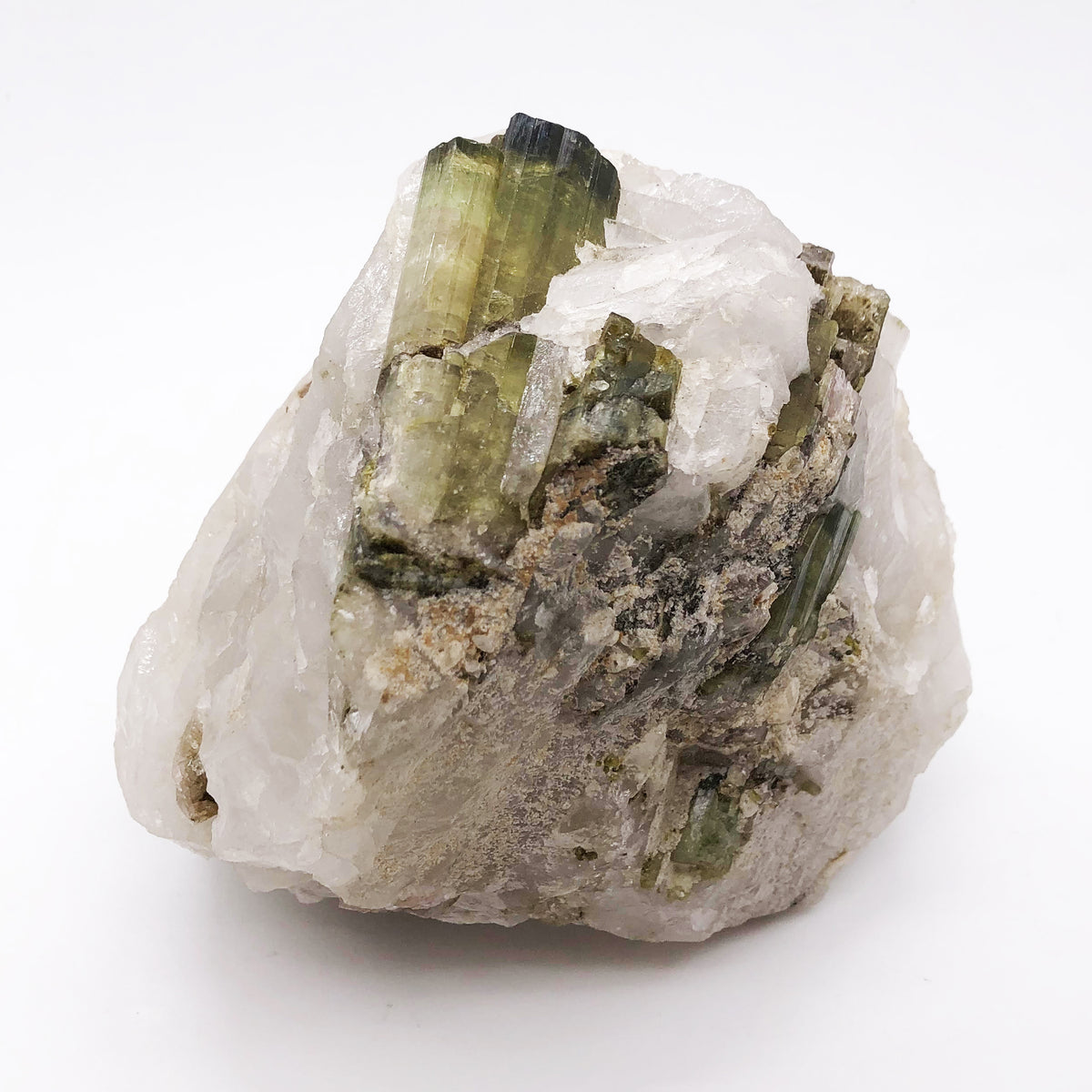 Spécimen de tourmaline verte