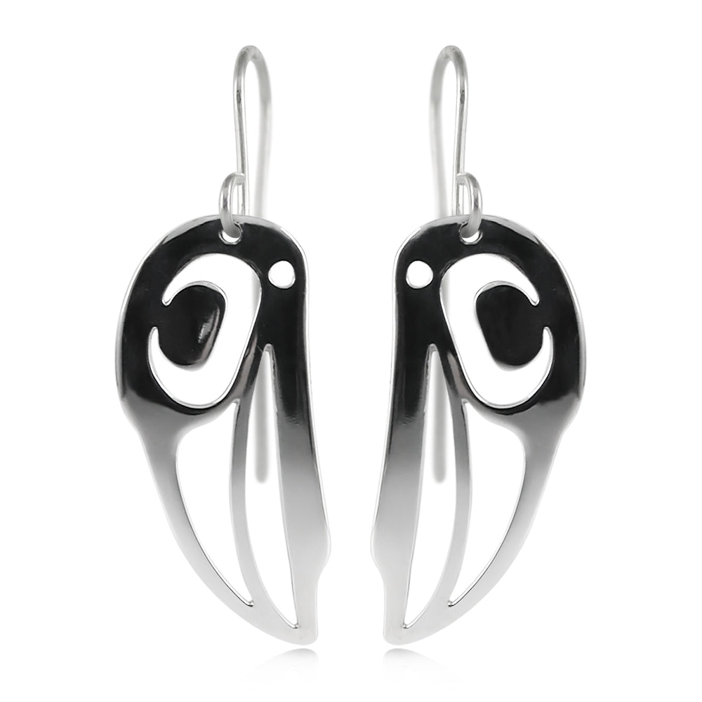 Boucles d'oreilles corbeau