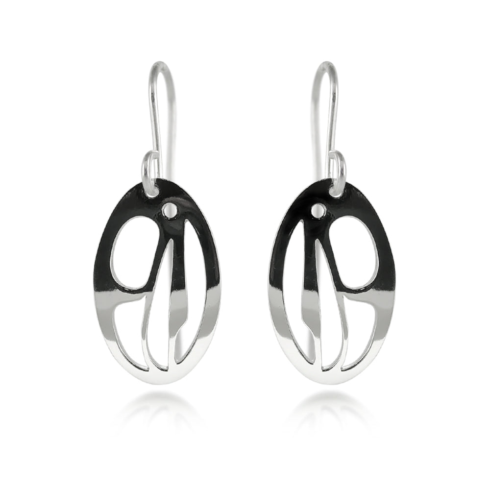 Boucles d'oreilles corbeau