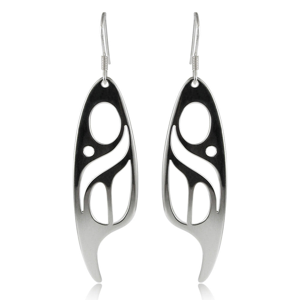 Boucles d'oreilles en plumes de corbeau