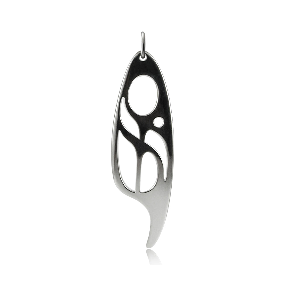 Pendentif en plumes de corbeau