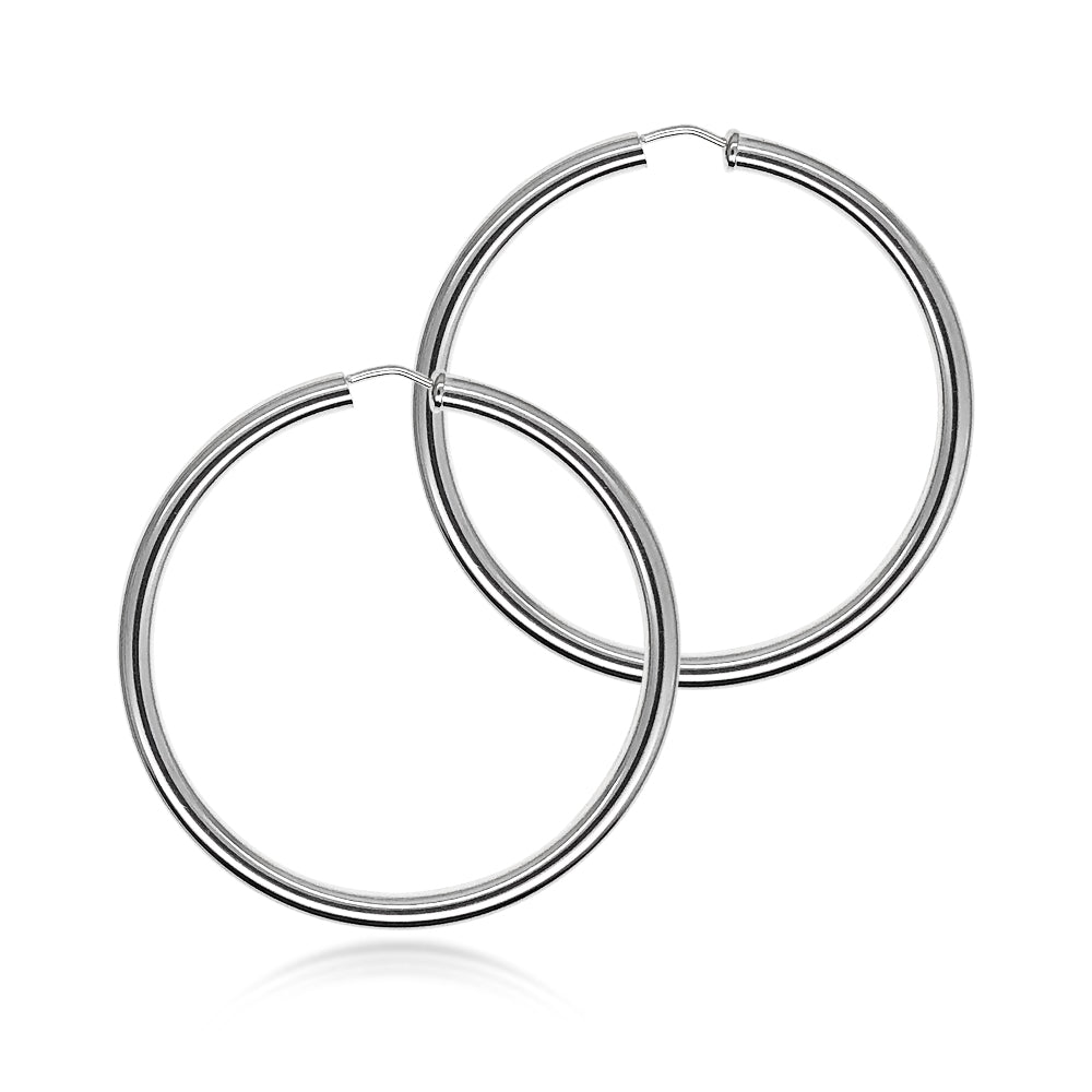 Boucles d'oreilles créoles en argent