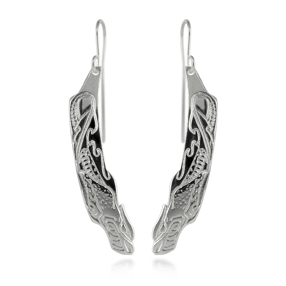 Boucles d'oreilles bateau-dragon
