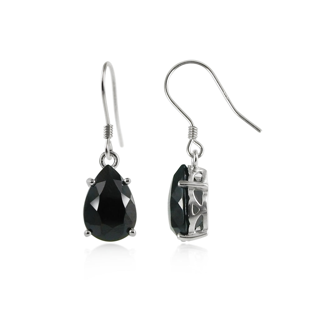 Boucles d'oreilles Spinelle Noir
