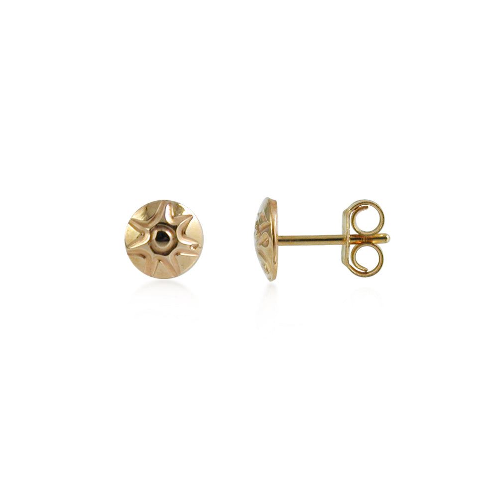 Boucles d'oreilles à tige soleil