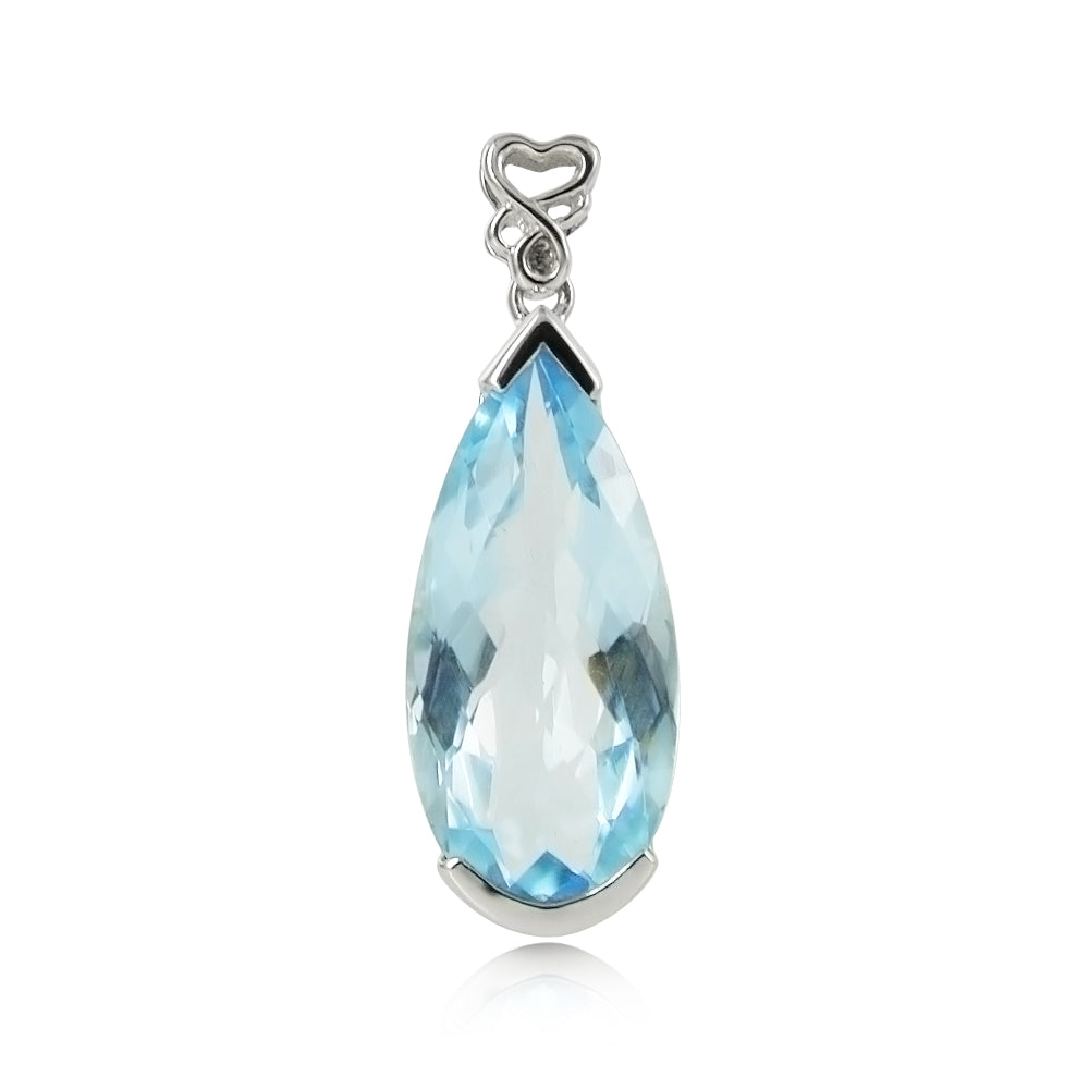 Swiss Blue Topaz Pendant