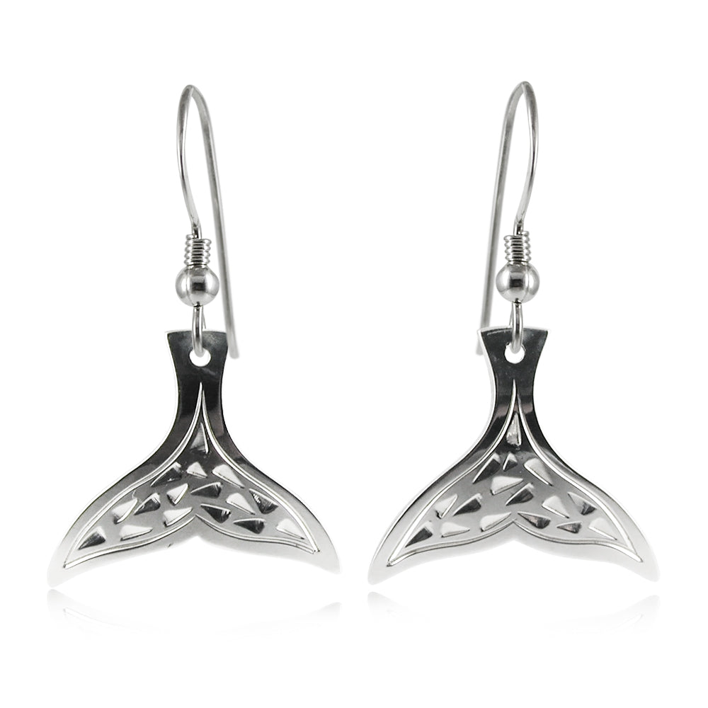 Boucles d'oreilles queue de baleine