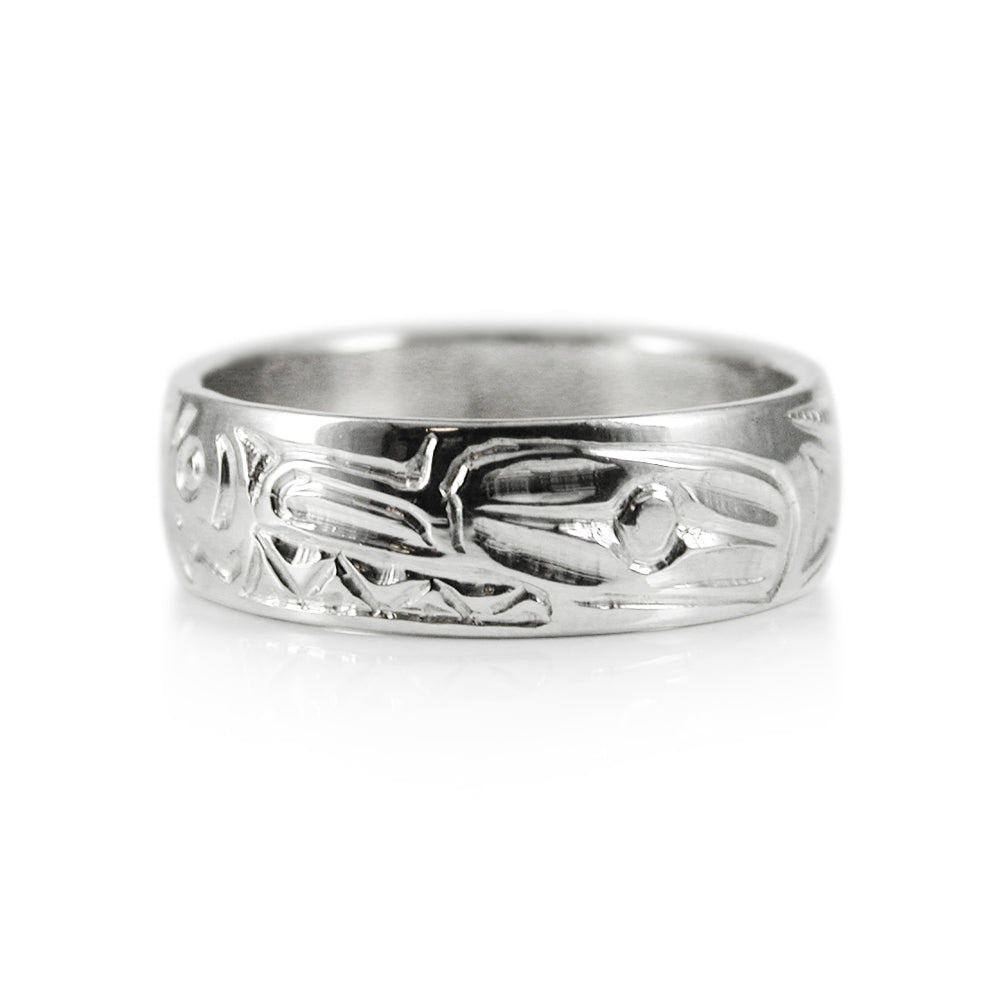 Wolf and Moon Ring
