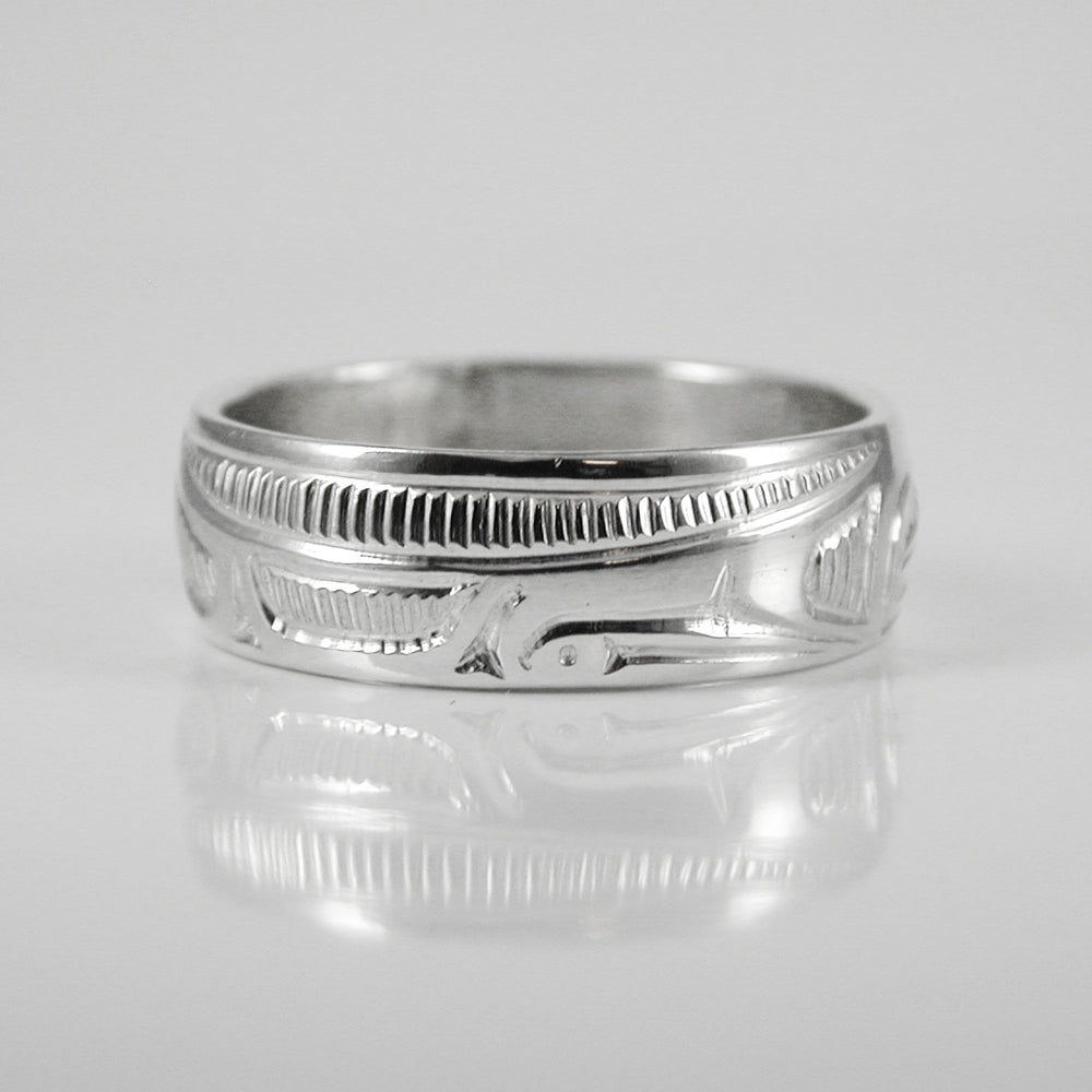 Wolf and Moon Ring