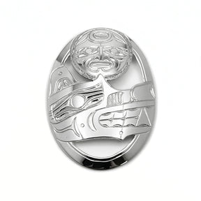 Wolf and Moon Pendant