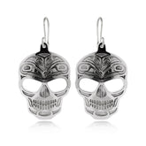 Boucles d'oreilles crâne de corbeau