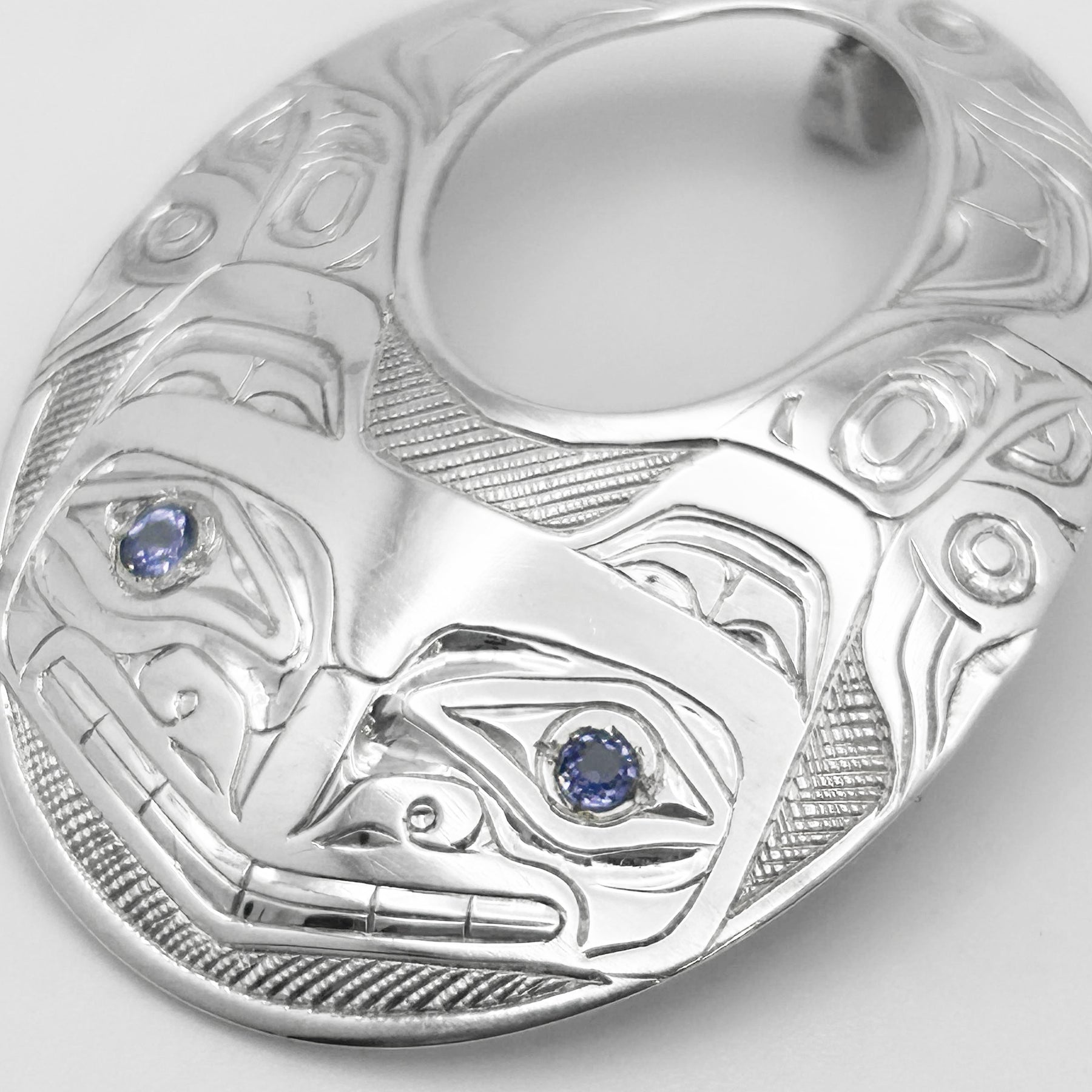 Bear Pendant with Tanzanite