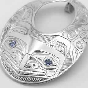 Bear Pendant with Tanzanite