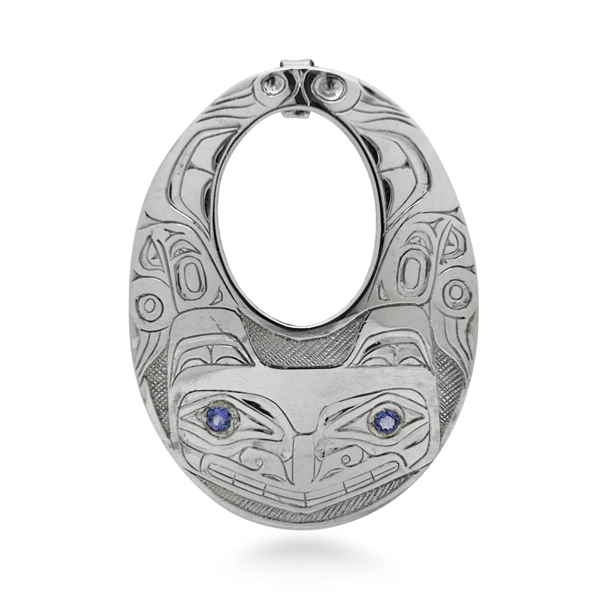 Bear Pendant with Tanzanite