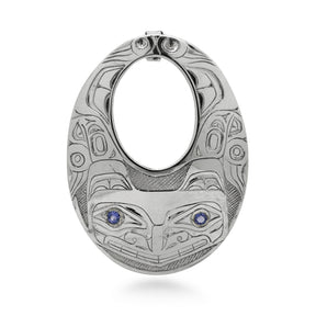 Bear Pendant with Tanzanite