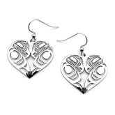 Raven Heart Earrings