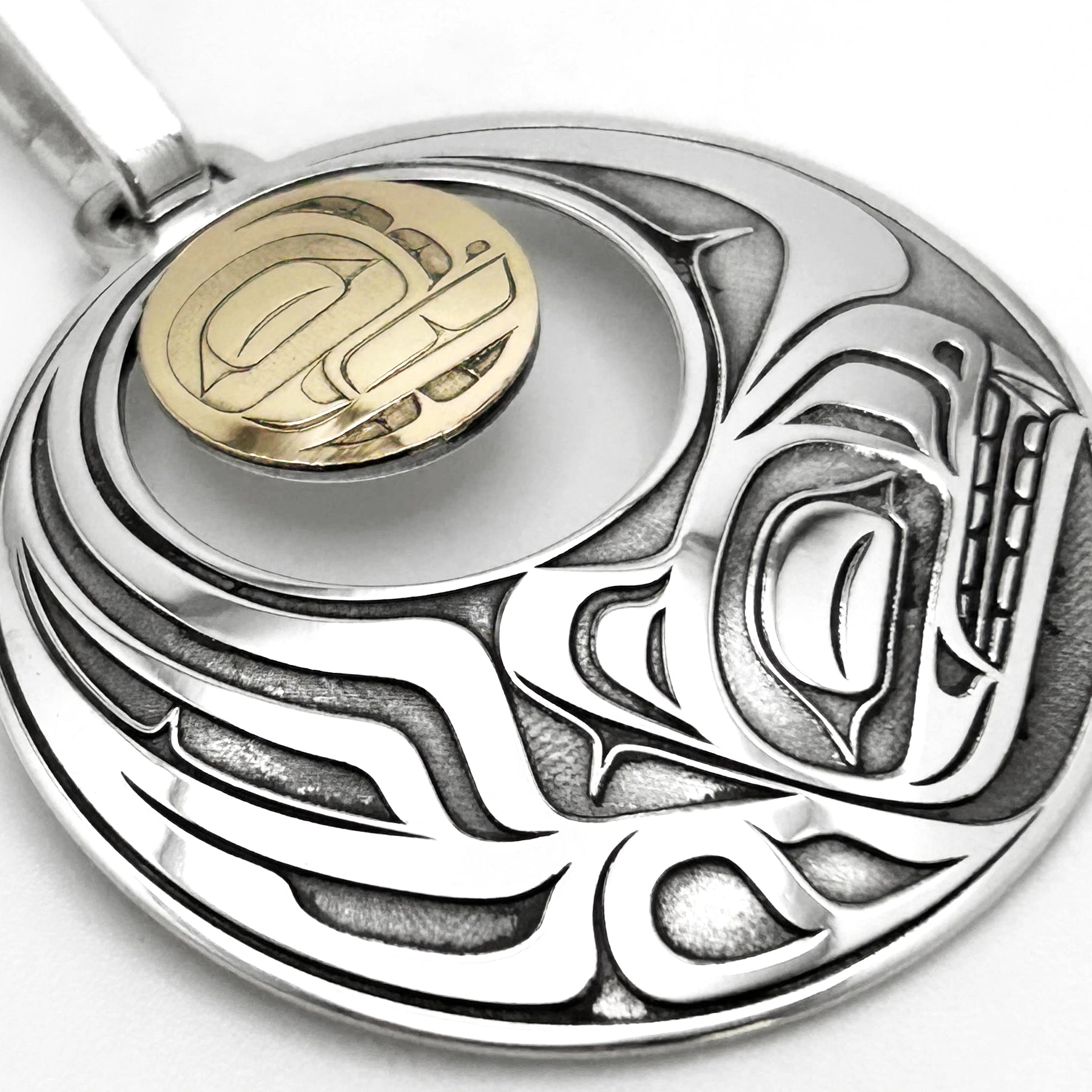 Killer Whale and Moon Pendant