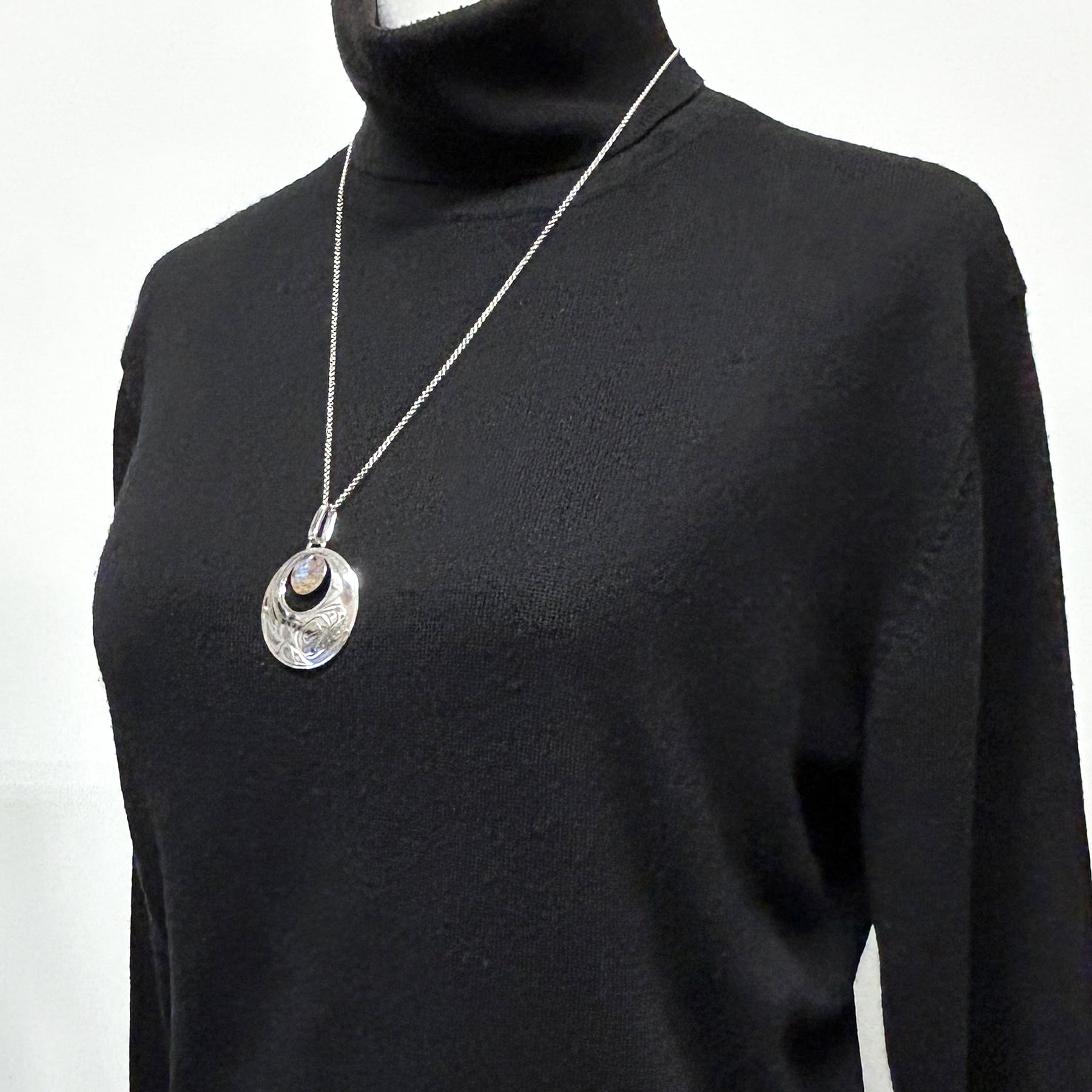 Killer Whale and Moon Pendant