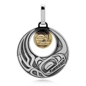 Killer Whale and Moon Pendant