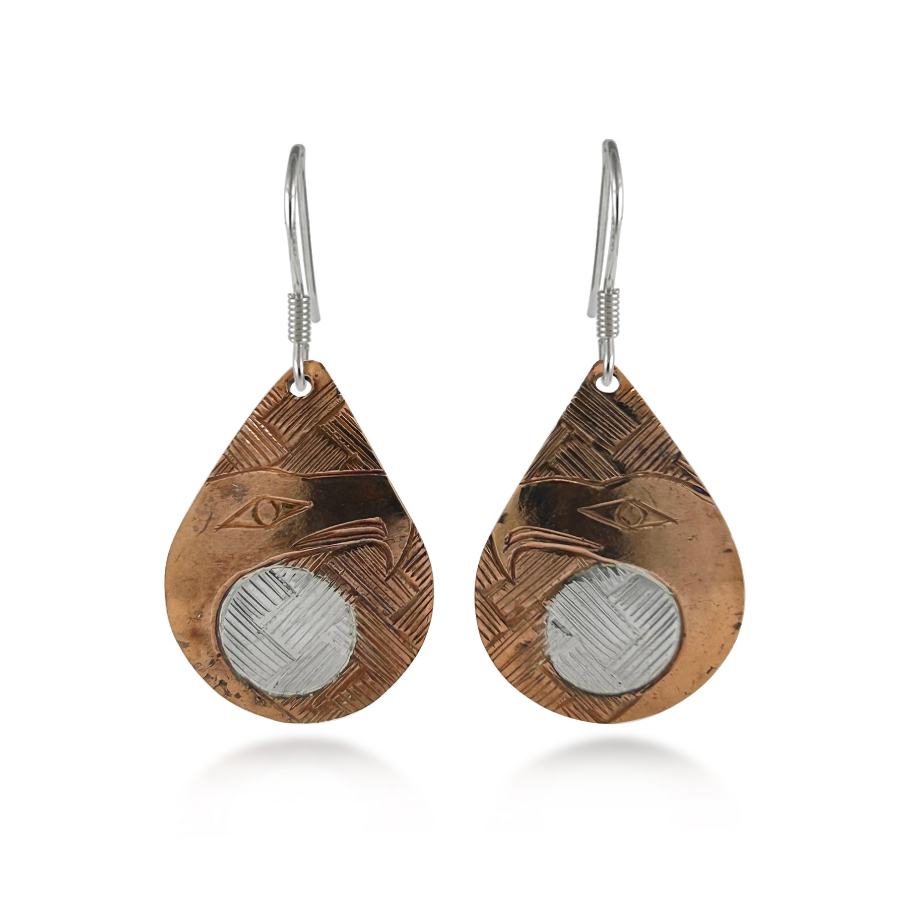 Eagle with Salish Weave Earrings