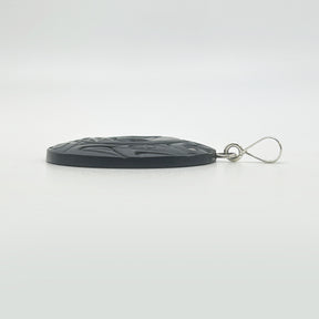 Moon and Killer Whales Pendant