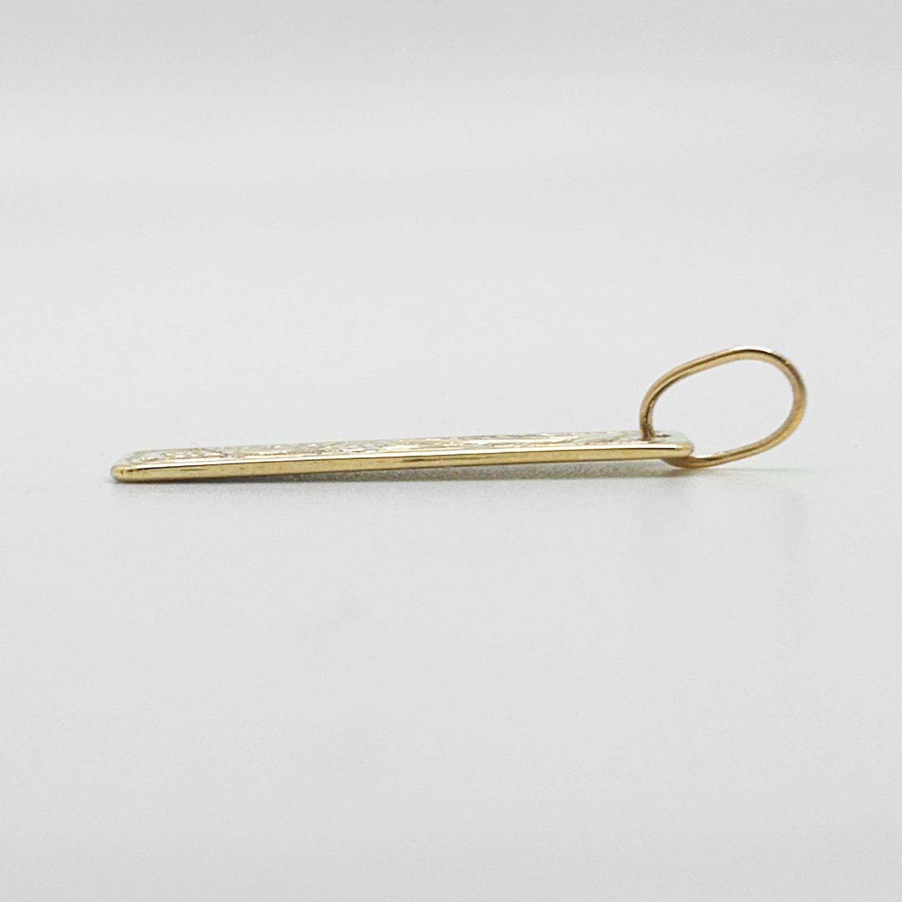 14K Yellow Gold Hummingbird Pendant