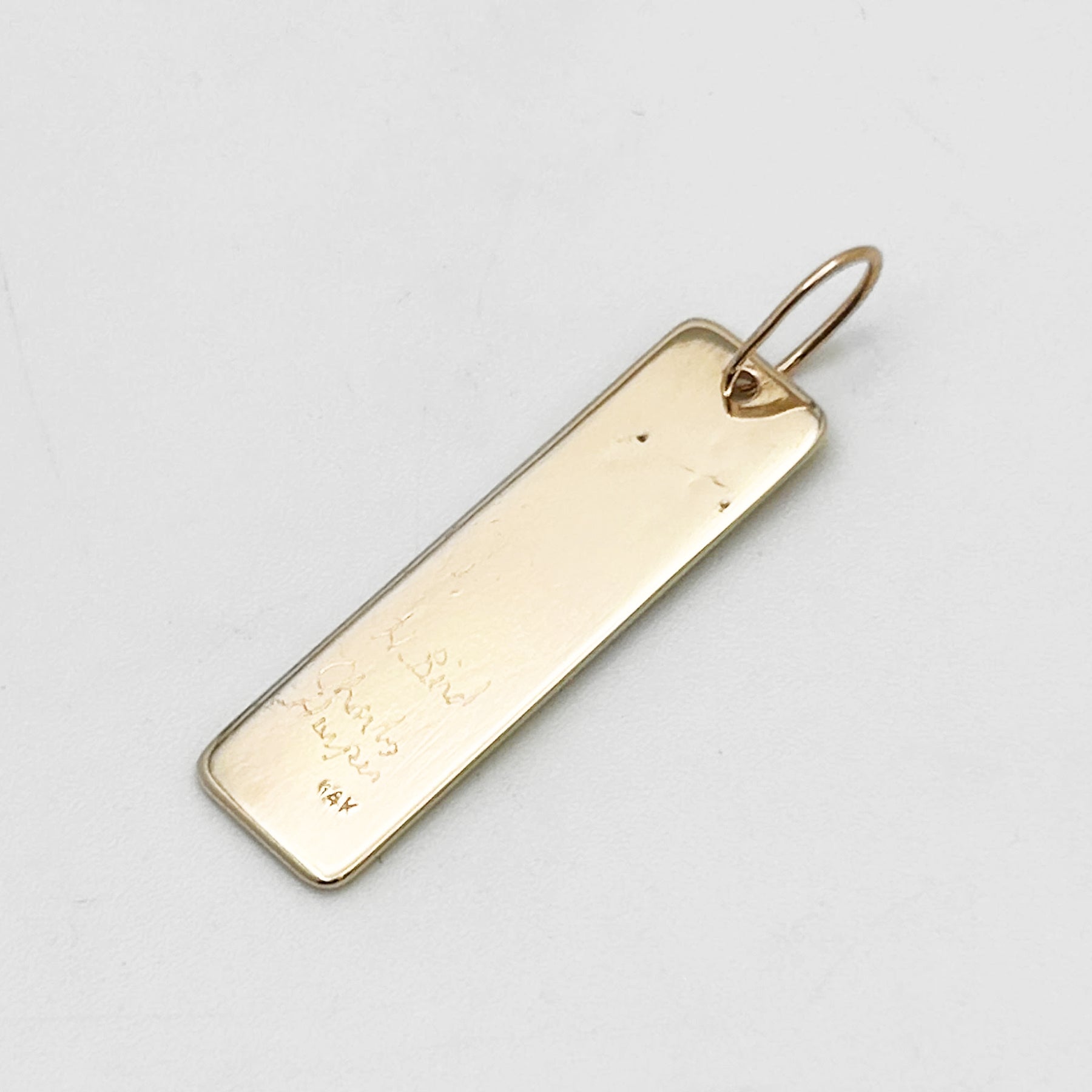 14K Yellow Gold Hummingbird Pendant