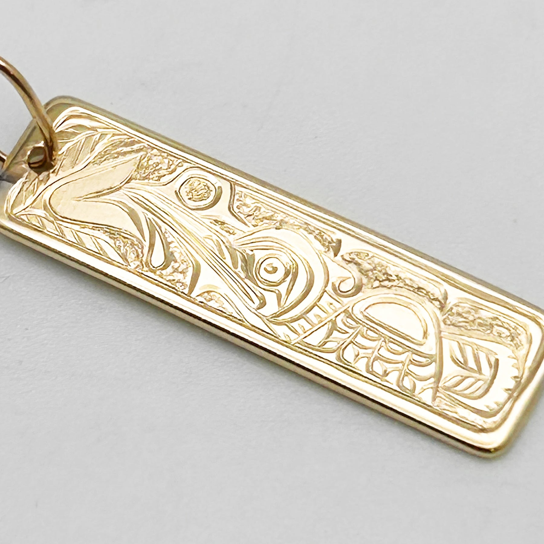14K Yellow Gold Hummingbird Pendant
