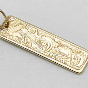 14K Yellow Gold Hummingbird Pendant