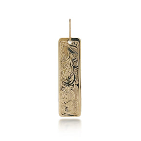 14K Yellow Gold Hummingbird Pendant