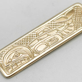 14K Yellow Gold Killer Whale Pendant