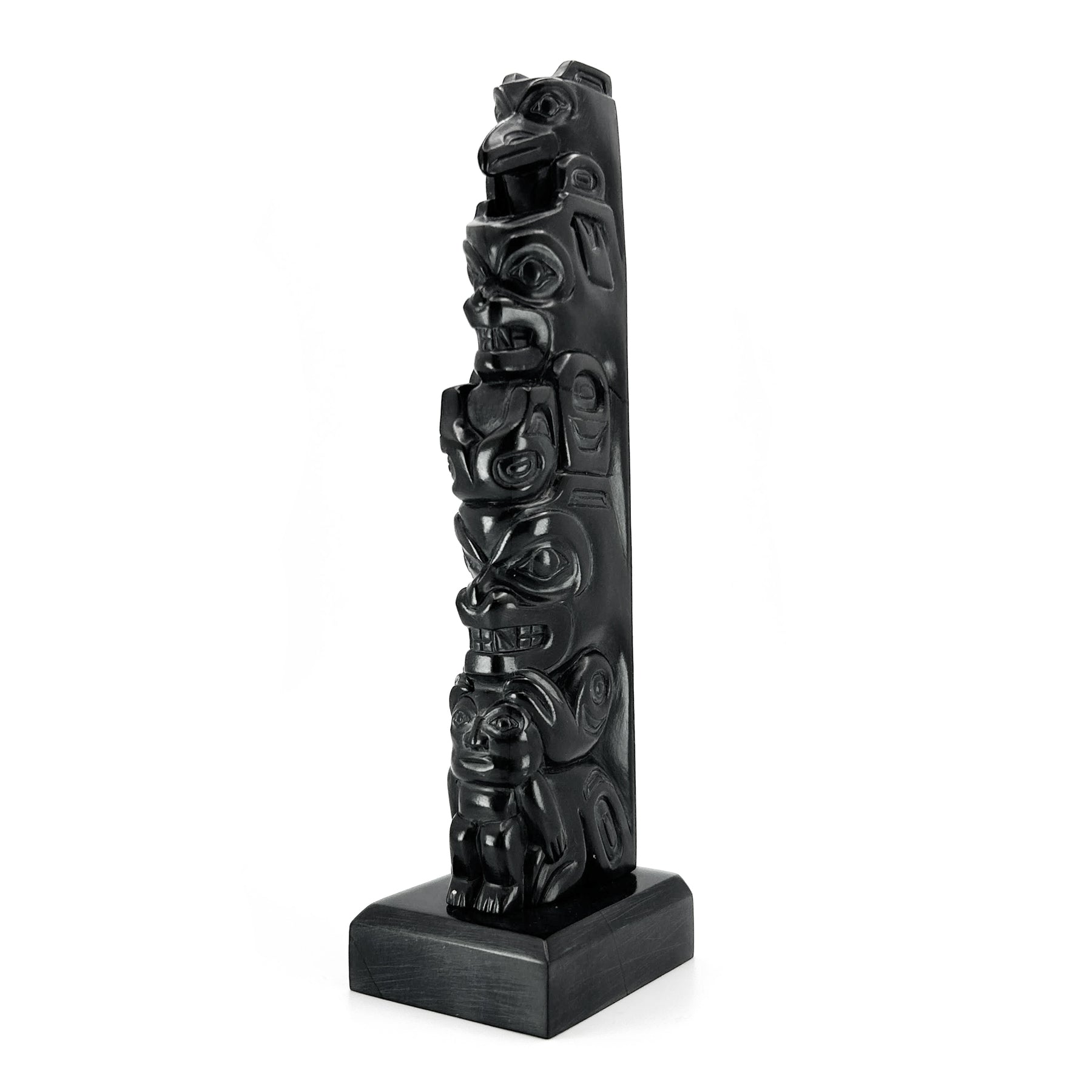Raven, Killer Whale and Bear with Chief Argillite Totem Pole