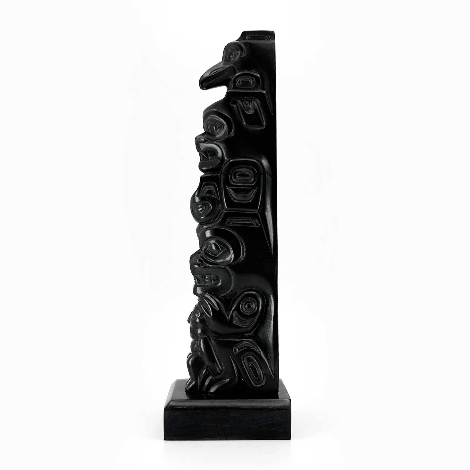 Raven, Killer Whale and Bear with Chief Argillite Totem Pole