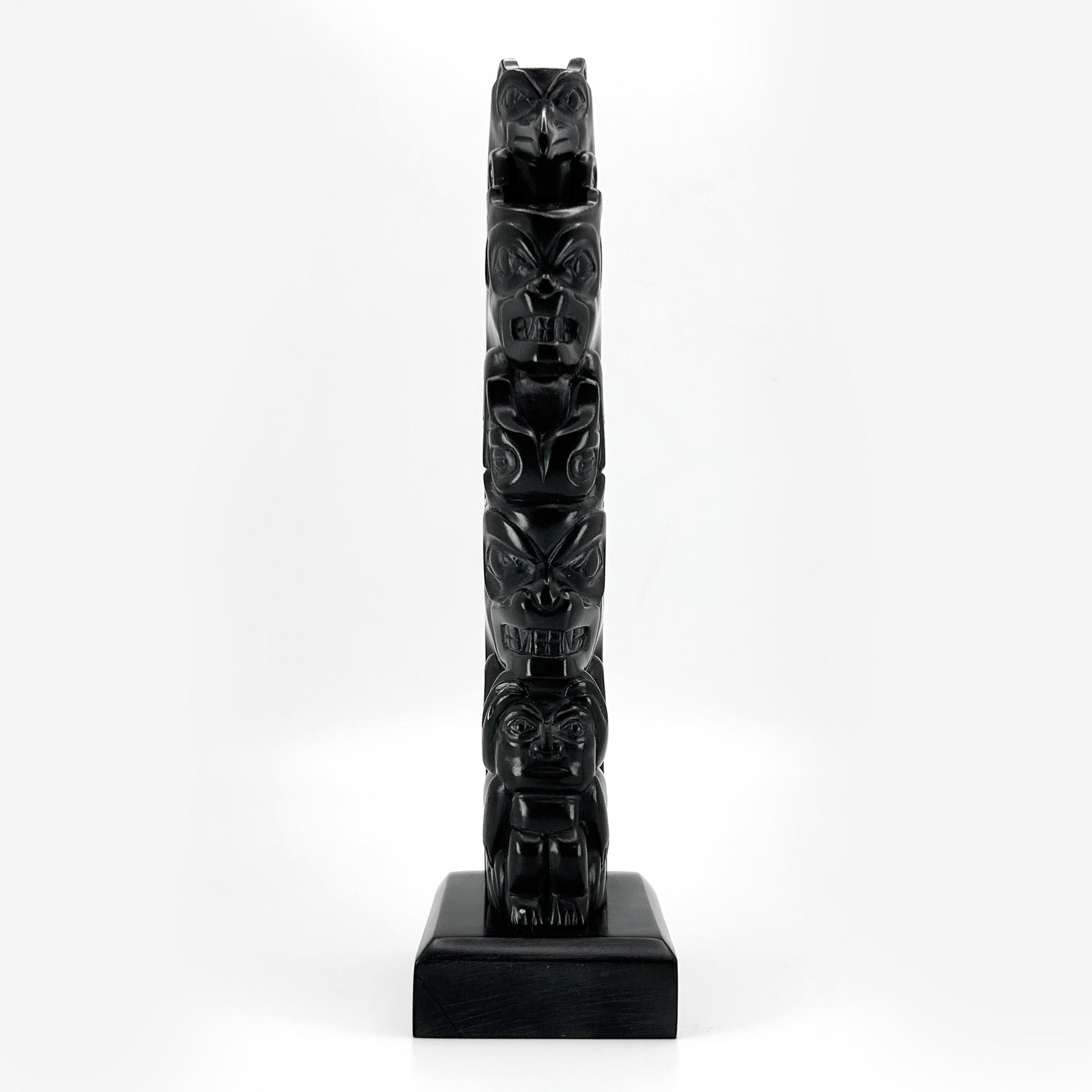 Raven, Killer Whale and Bear with Chief Argillite Totem Pole