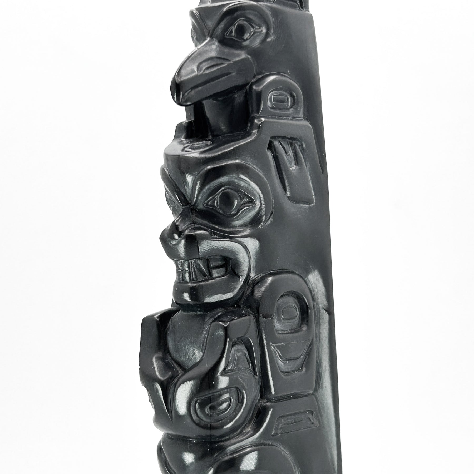 Raven, Killer Whale and Bear with Chief Argillite Totem Pole