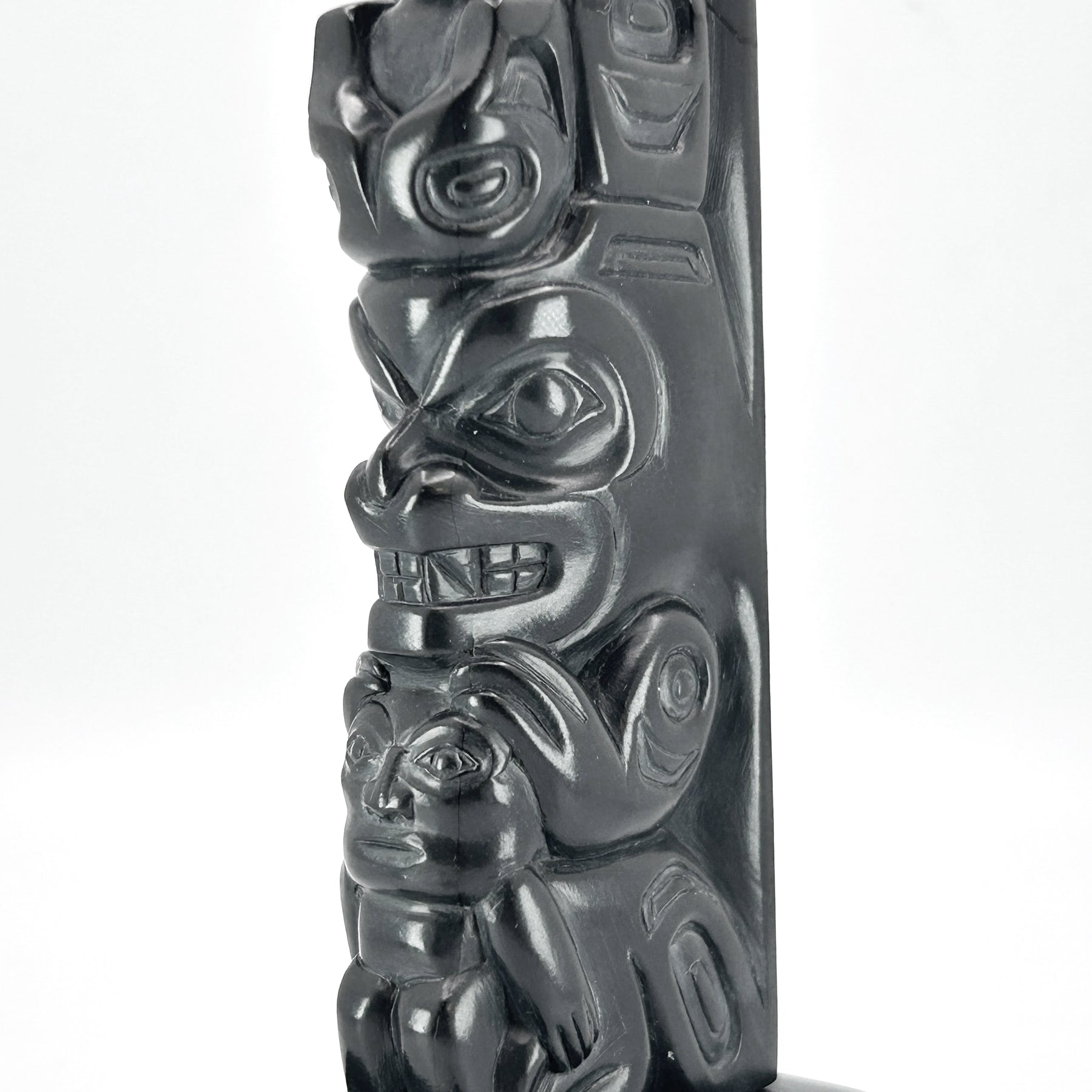 Raven, Killer Whale and Bear with Chief Argillite Totem Pole