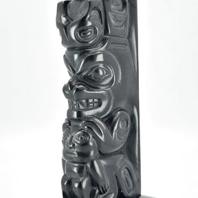 Raven, Killer Whale and Bear with Chief Argillite Totem Pole