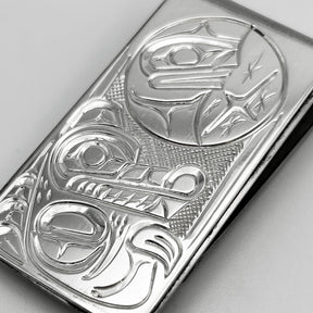 Wolf and Moon Money Clip