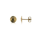 14K Yellow Gold Salmon Stud Earrings
