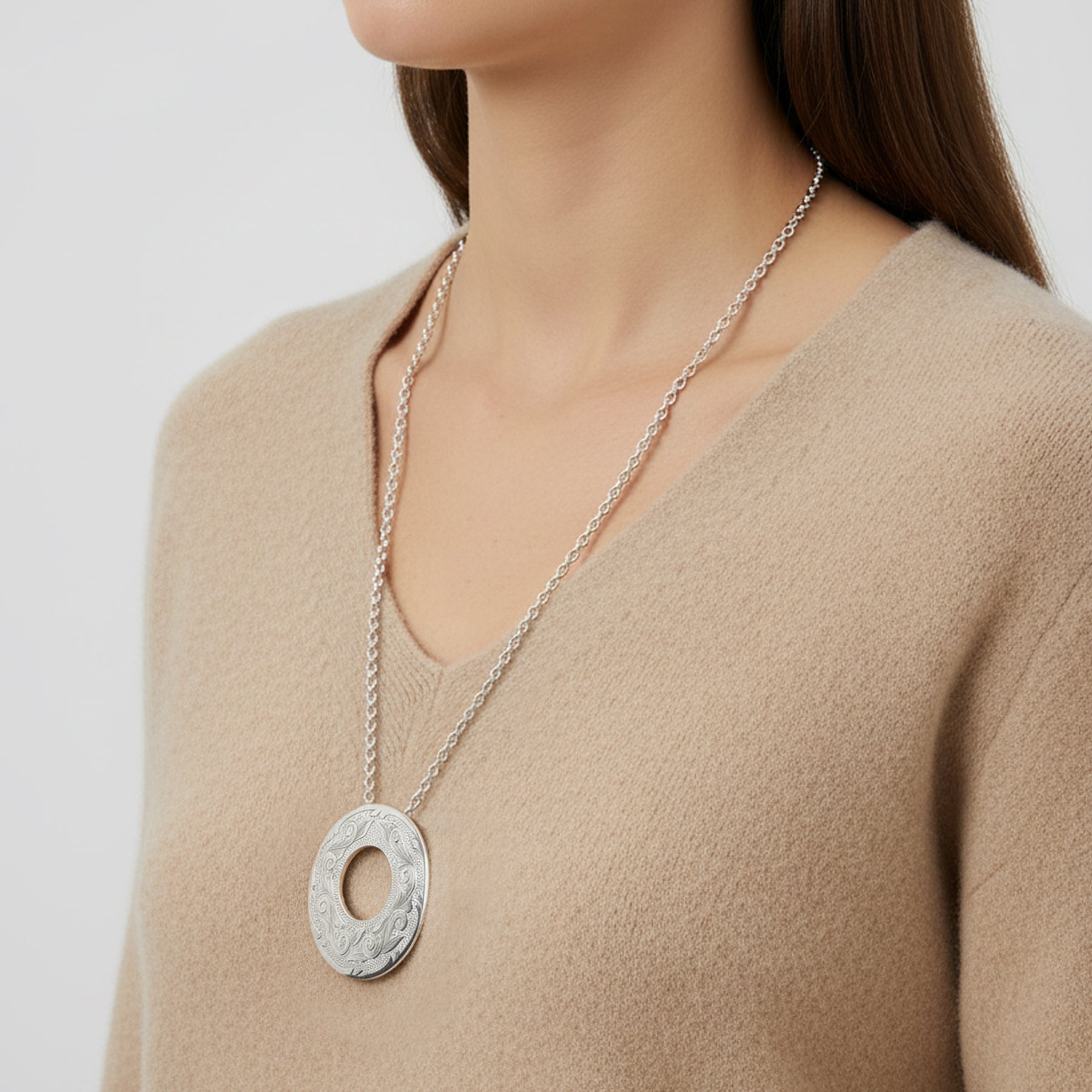 Floral Hoop Pendant
