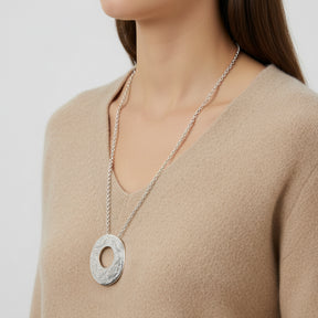 Floral Hoop Pendant