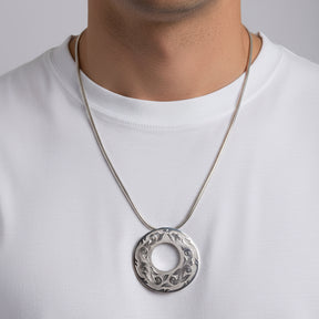 Floral Hoop Pendant