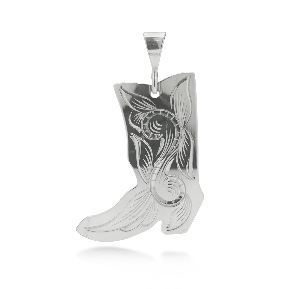 Floral Cowgirl Boots Pendant