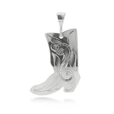 Floral Cowgirl Boots Pendant