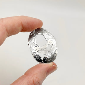 Hand Carved Floral Pendant