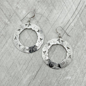 Floral Hoop Earrings